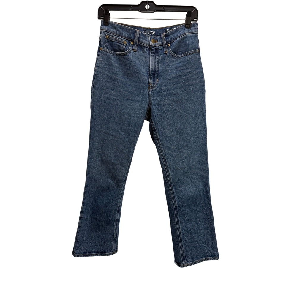 J.Crew 10" Demi Boot Crop Jeans Womens 27 Medium Wash High Rise Denim